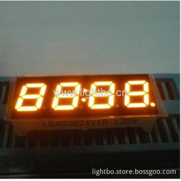 Super Bright Amber 4 Digit 0.28 Inch 7 Segment Led Clock Display 